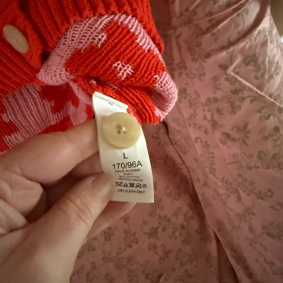 Kate Spade Red and Pink Floral Cardigan large - Picture 5 of 5